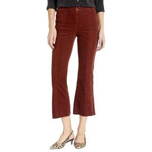 AG Adriano Goldschmied The Paneled Quinn High Rise Pleated Cropped Brown Size 27